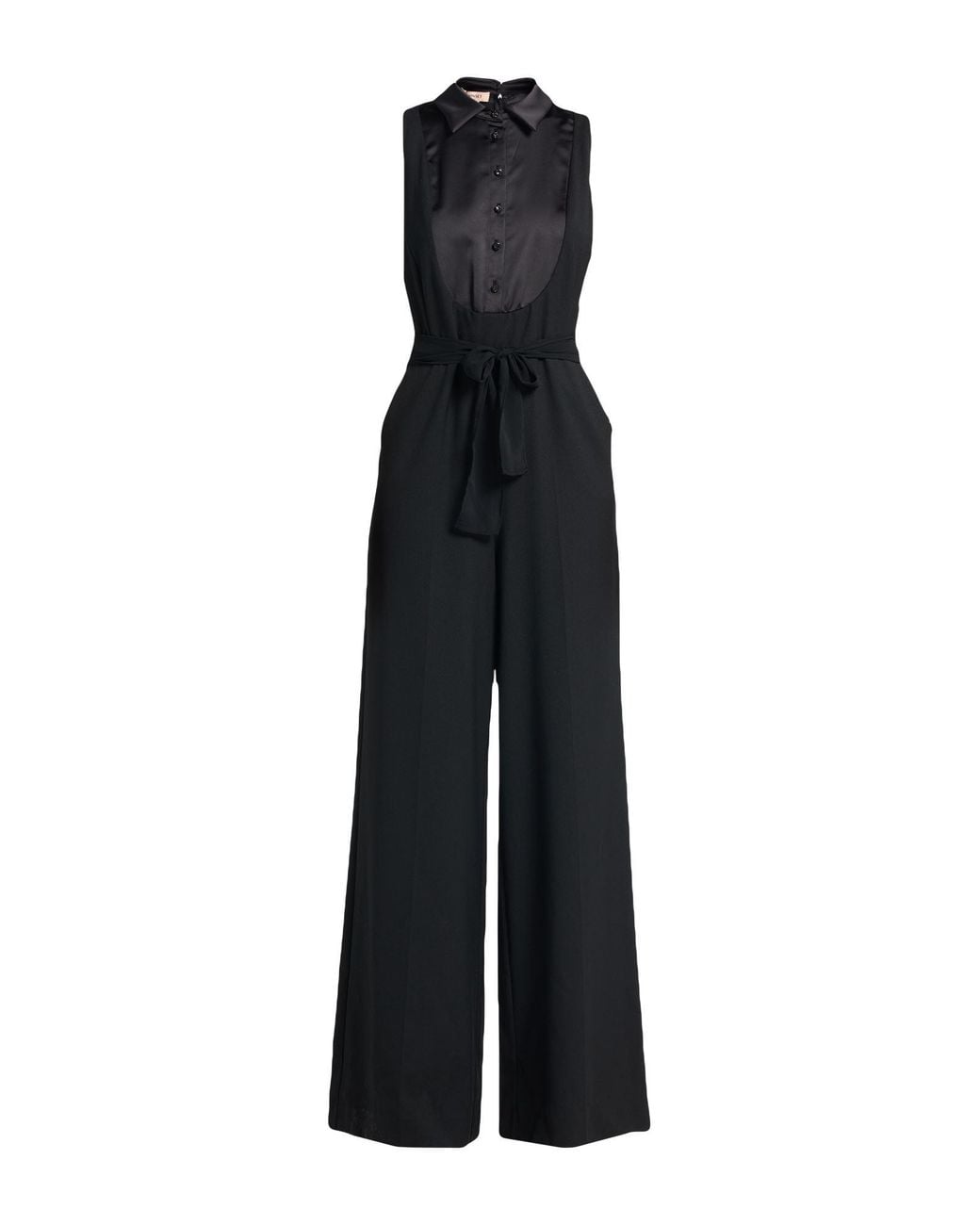 Twinset Black Jumpsuit Polyester, Wool, Viscose, Elastane