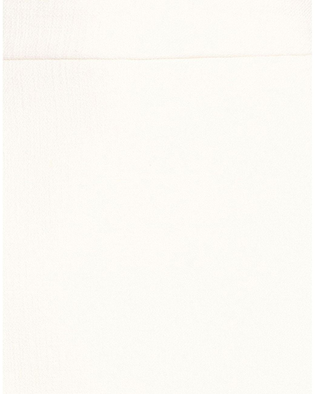Marella White Cream Mini Skirt Cotton, Polyester, Elastane