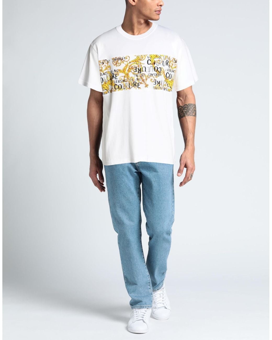 Versace Jeans Couture White T-Shirts for men