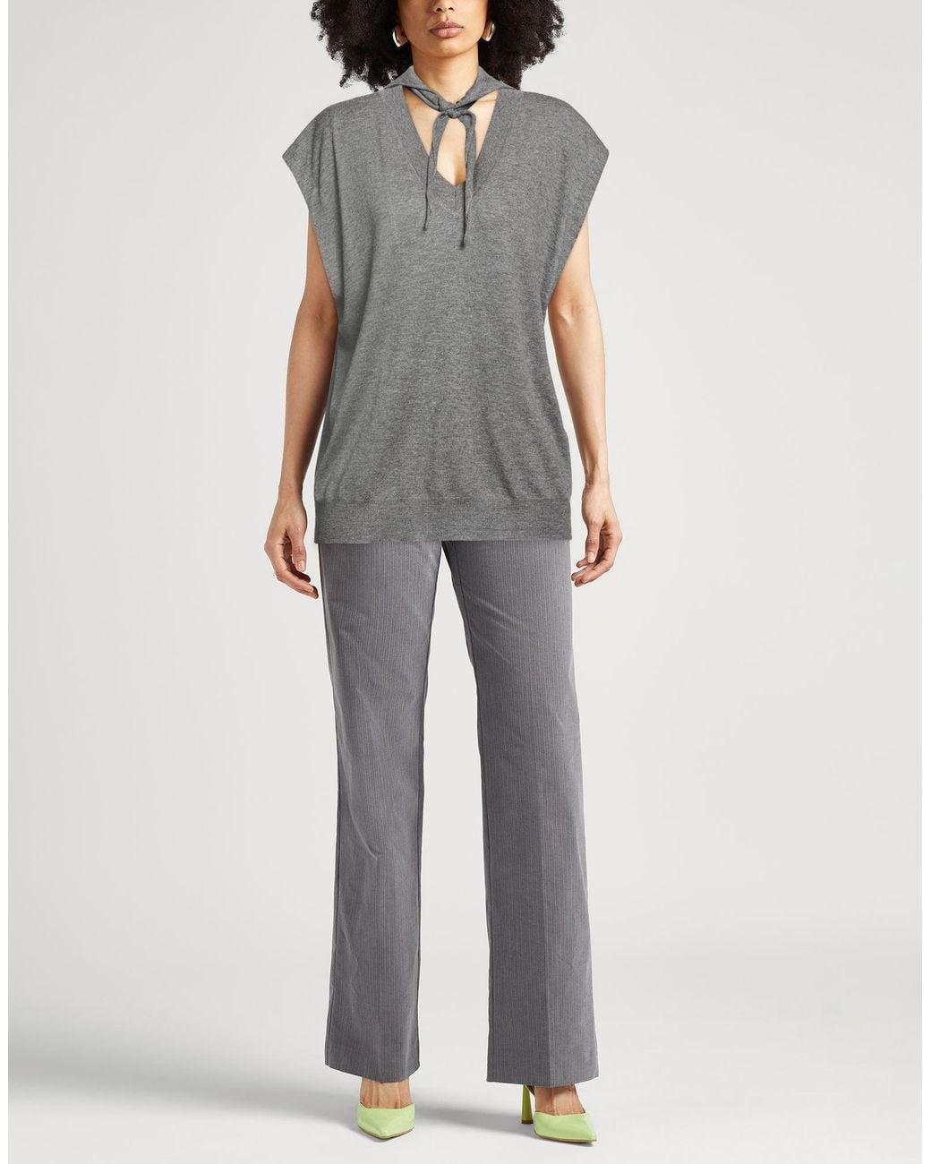 Plan C Gray Sweater Wool, Cashmere