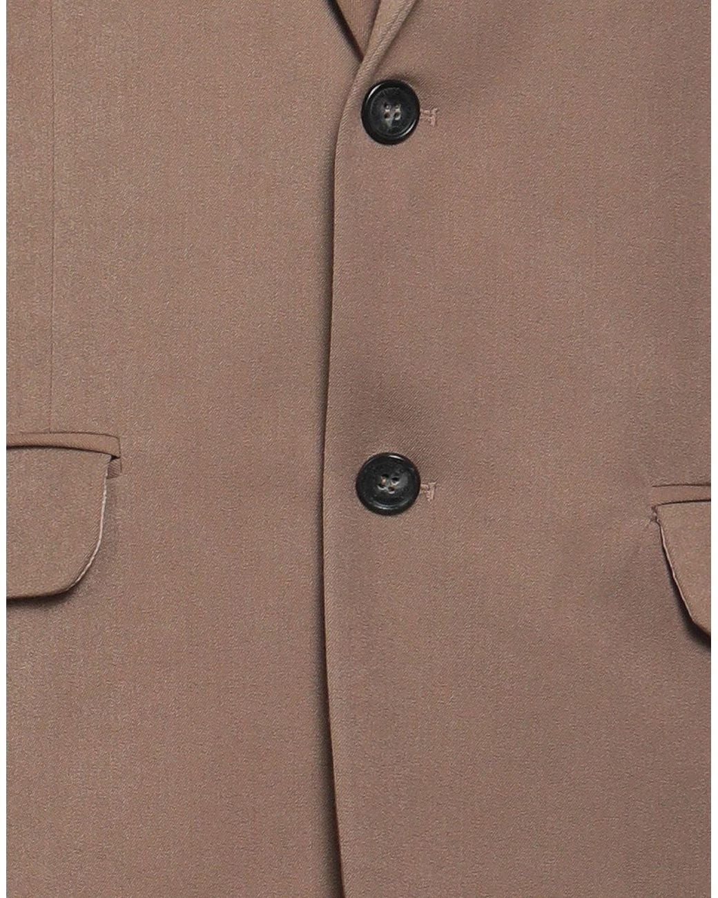 Gianni Lupo Brown Camel Blazer Polyester, Viscose, Elastane for men
