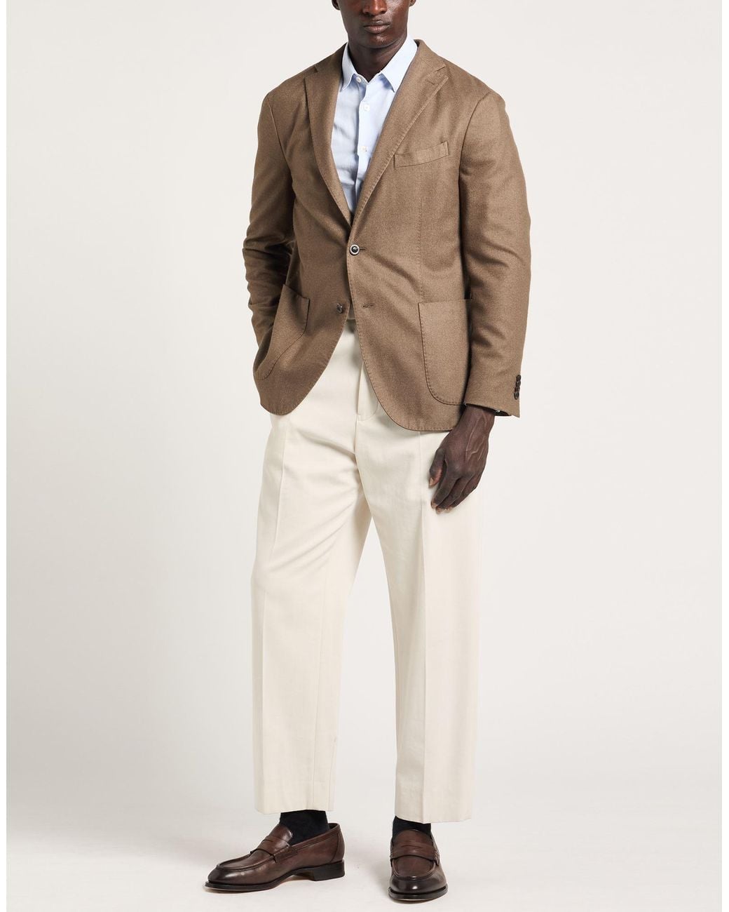 Boglioli Brown Military Blazer Wool, Polyester for men
