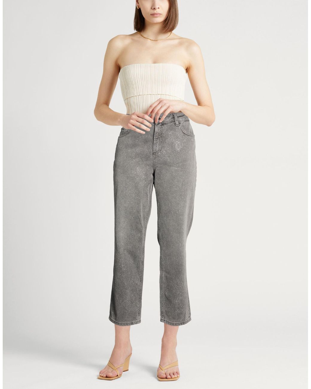 Liu Jo Gray Jeans Cotton