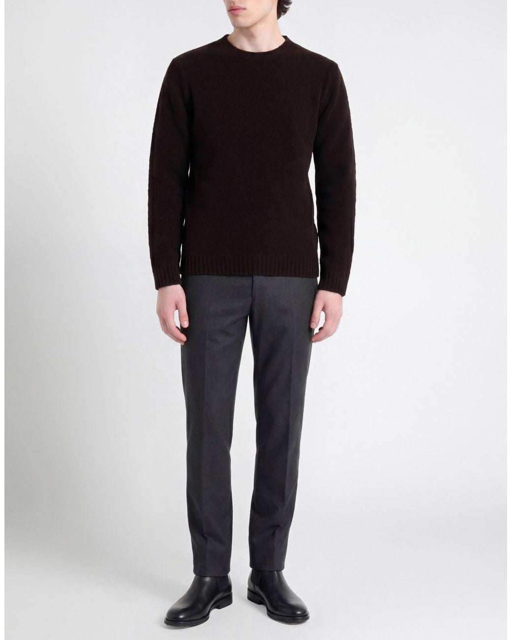 Messagerie Black Sweater Virgin Wool, Cotton, Polyamide for men
