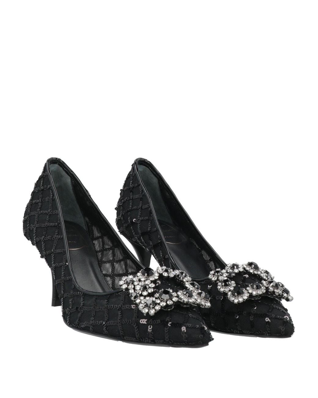 Roger Vivier Black Pumps Textile Fibers, Leather