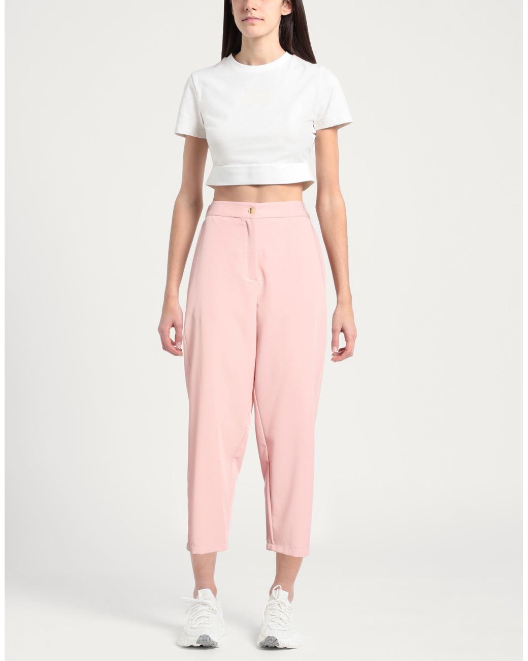 ViCOLO Pink Pants Polyester, Viscose, Elastane