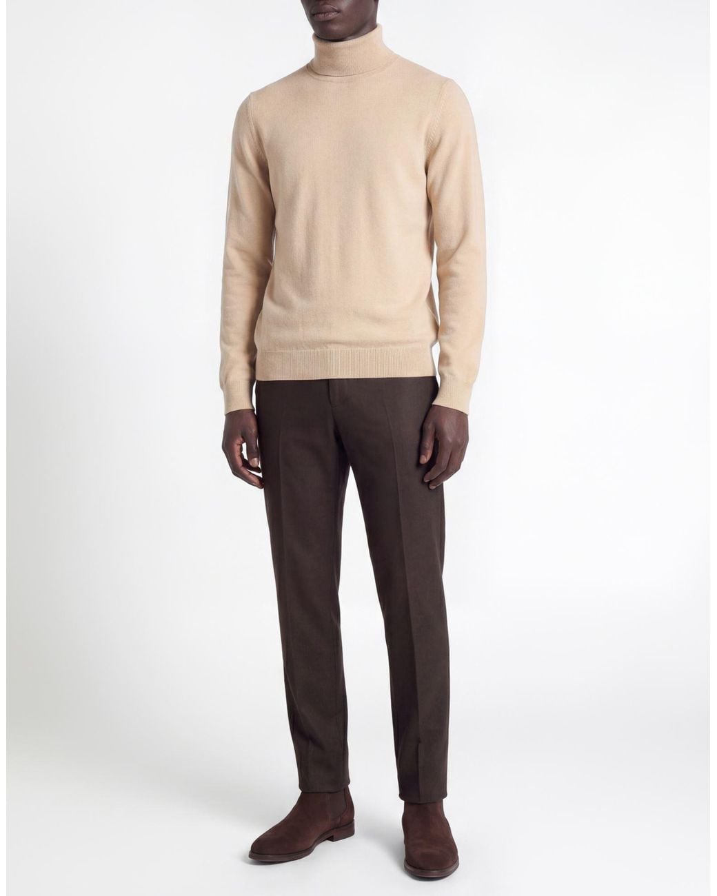Alpha Studio Natural Turtleneck for men
