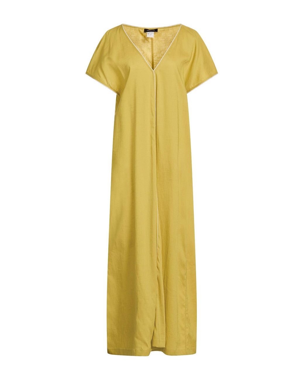 Fabiana Filippi Yellow Lime Maxi Dress Linen