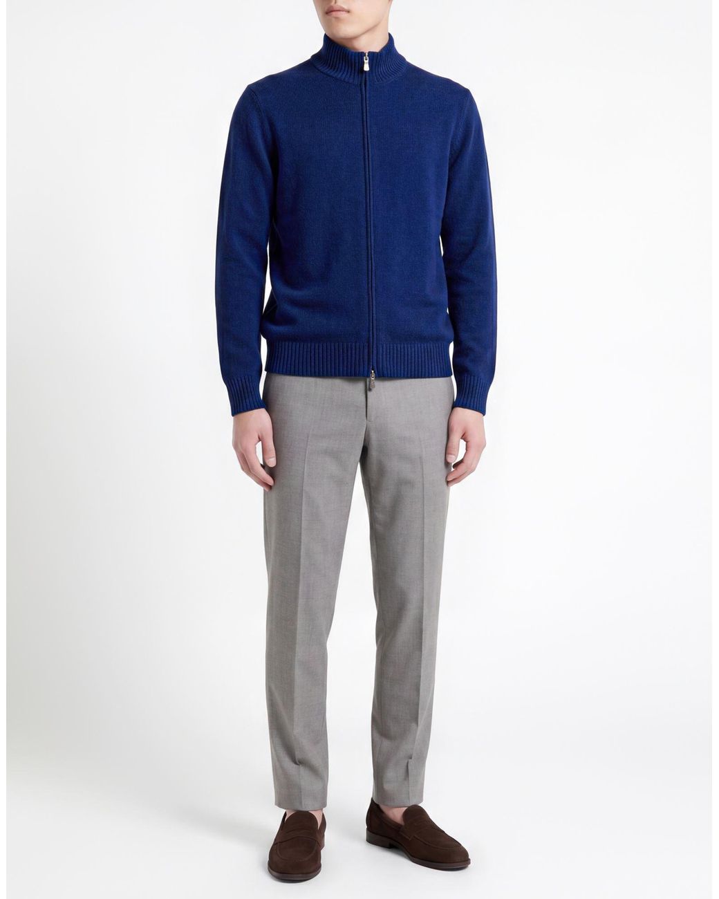 Gran Sasso Blue Bright Cardigan Cashmere for men