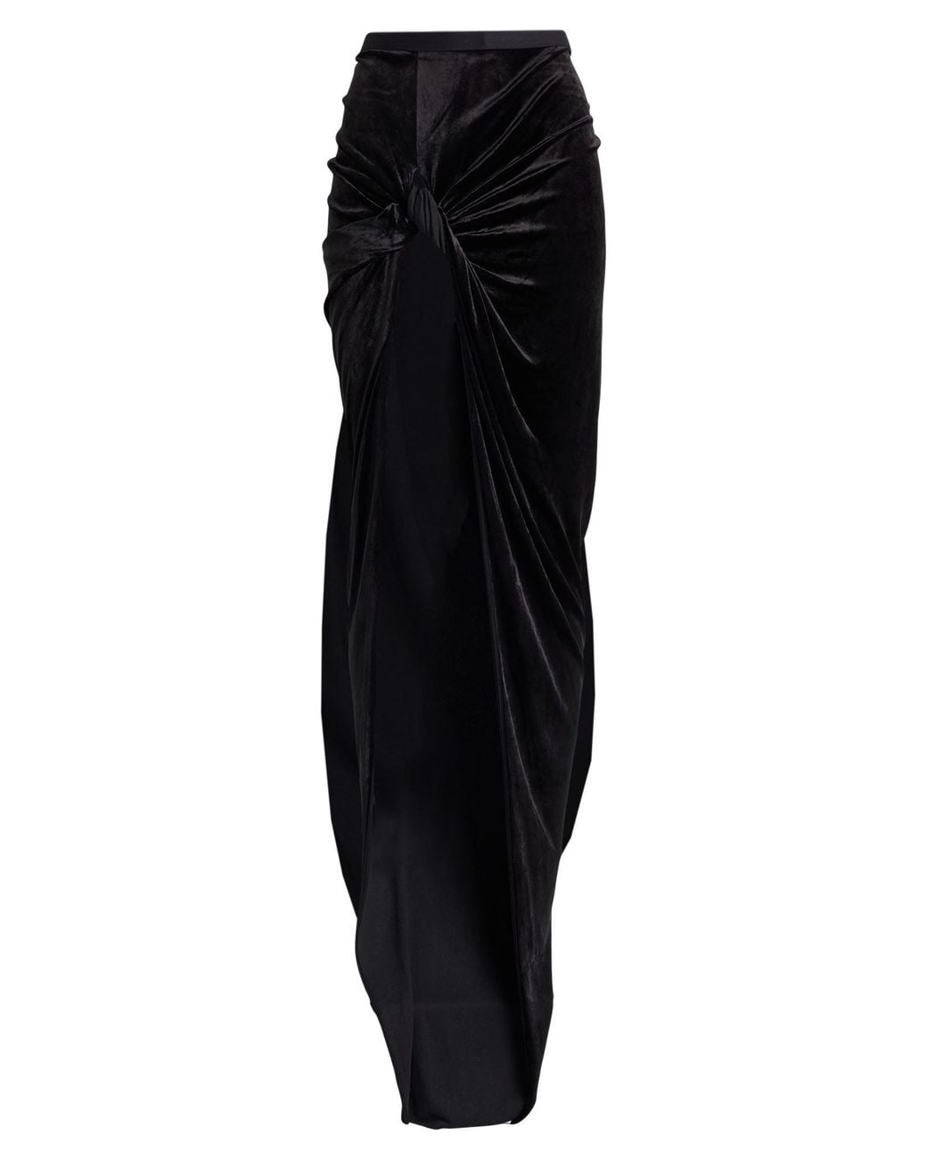 Rick Owens Black Maxi Skirt Viscose