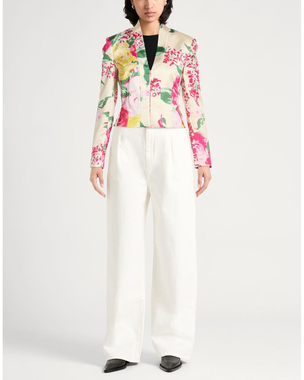 Blugirl Blumarine Pink Jacket Polyester, Elastane