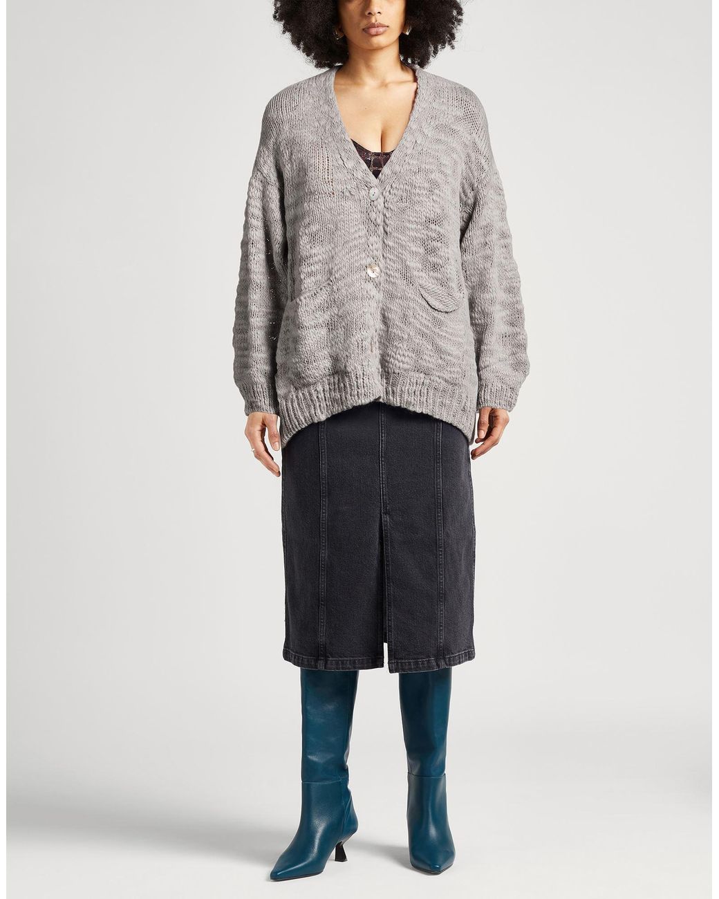 Berna Gray Cardigans