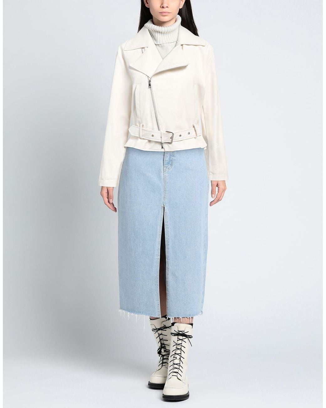 Please White Jacket Polyurethane, Viscose