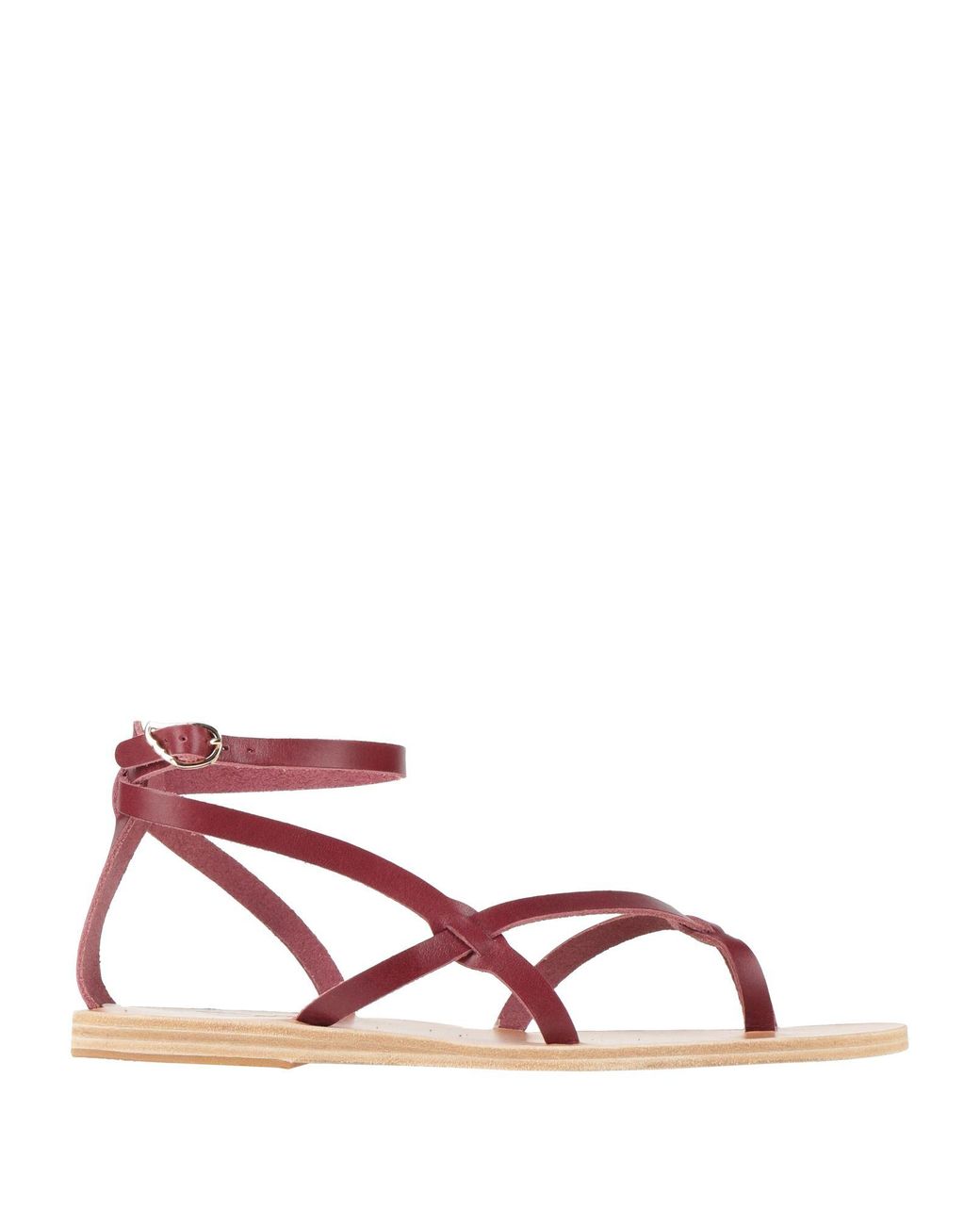 Ancient Greek Sandals Pink Burgundy Thong Sandal Cowhide
