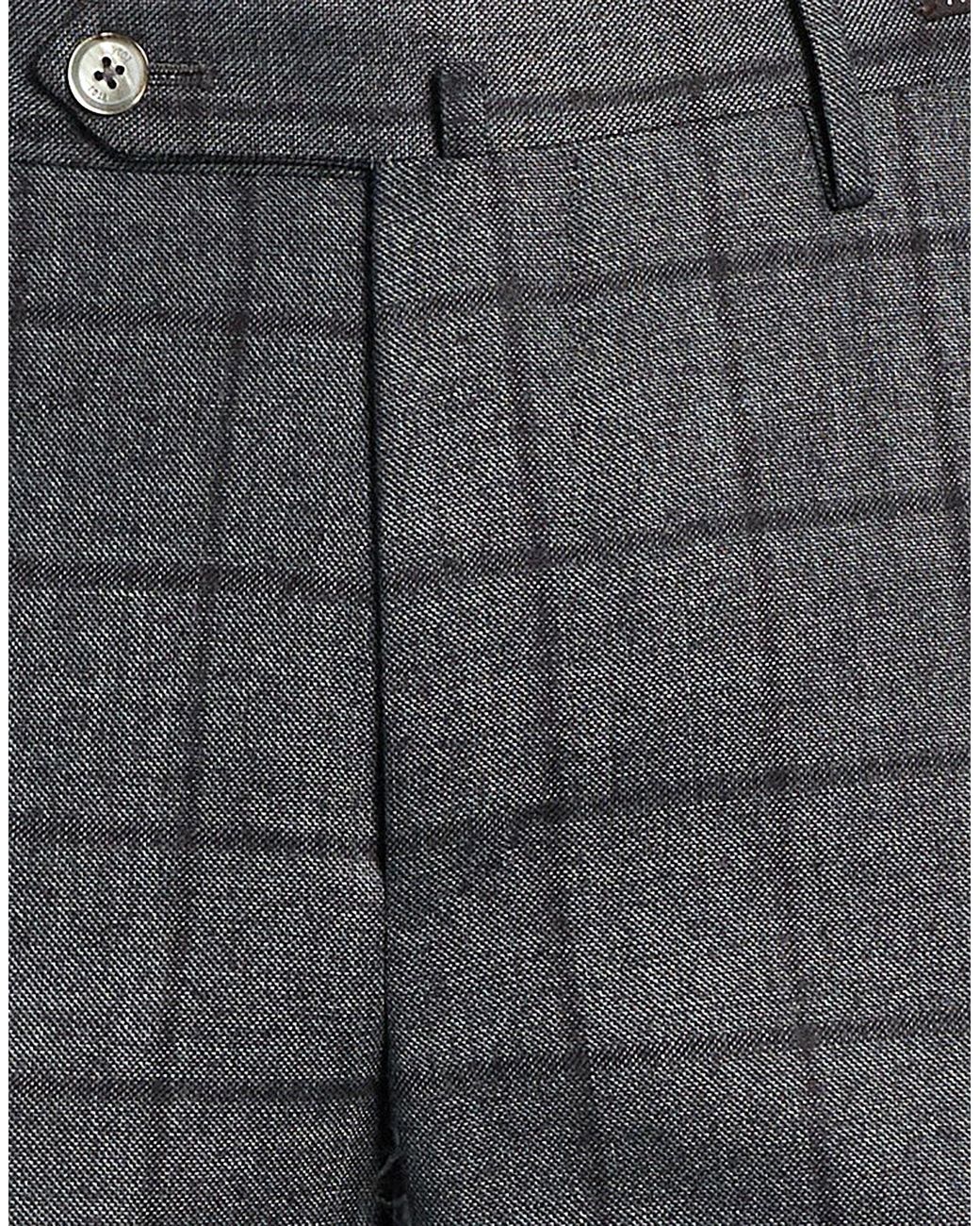 PT Torino Gray Pants Polyester, Virgin Wool, Elastane for men
