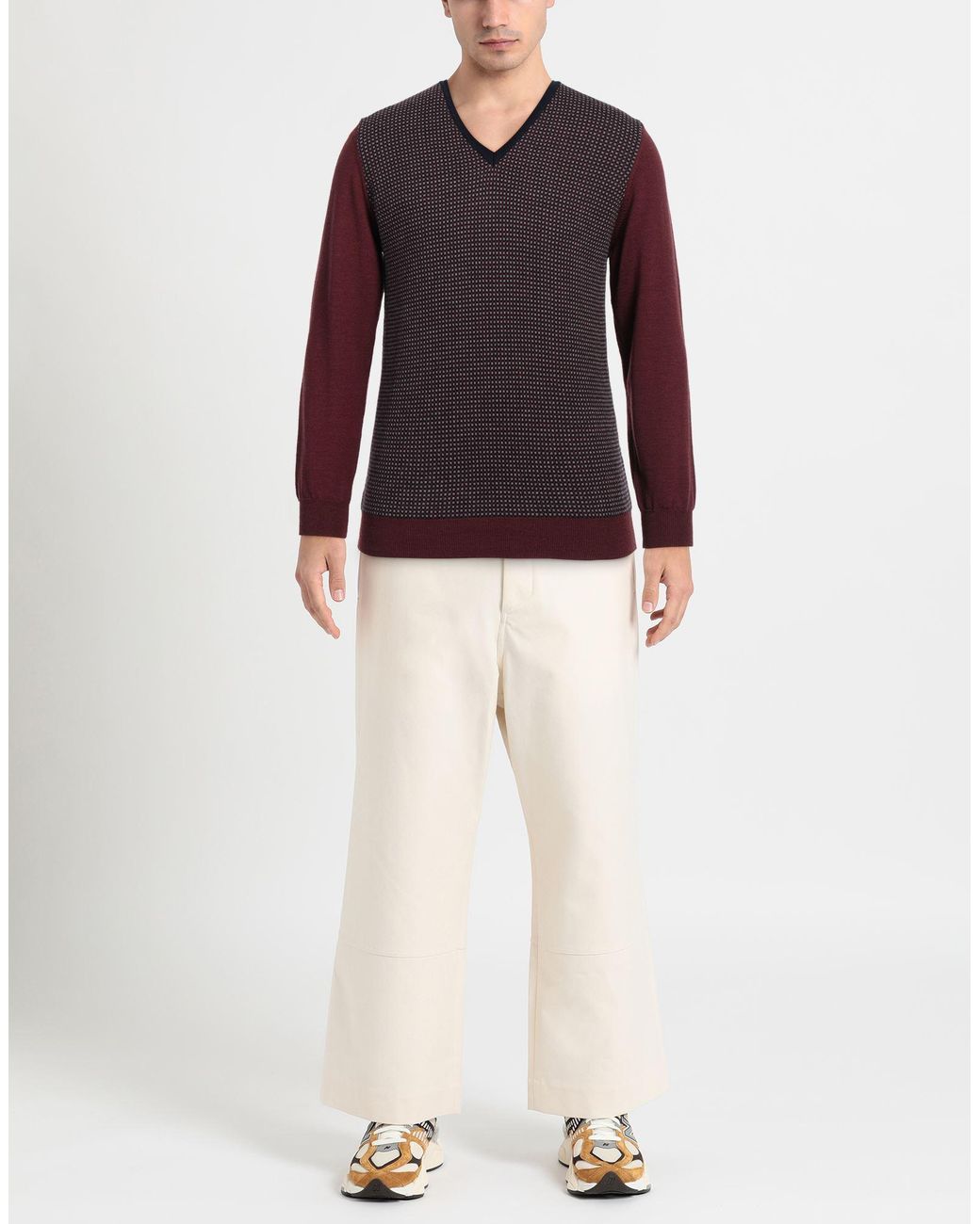 Brooksfield Red Sweater Virgin Wool for men