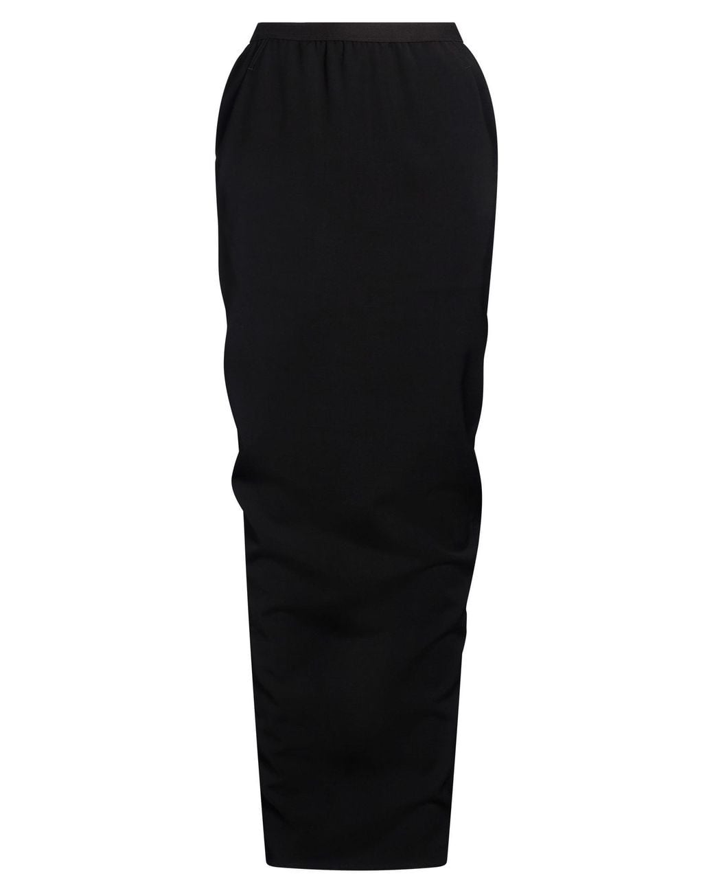 Rick Owens Black Maxi Skirt Virgin Wool, Polyamide, Elastane