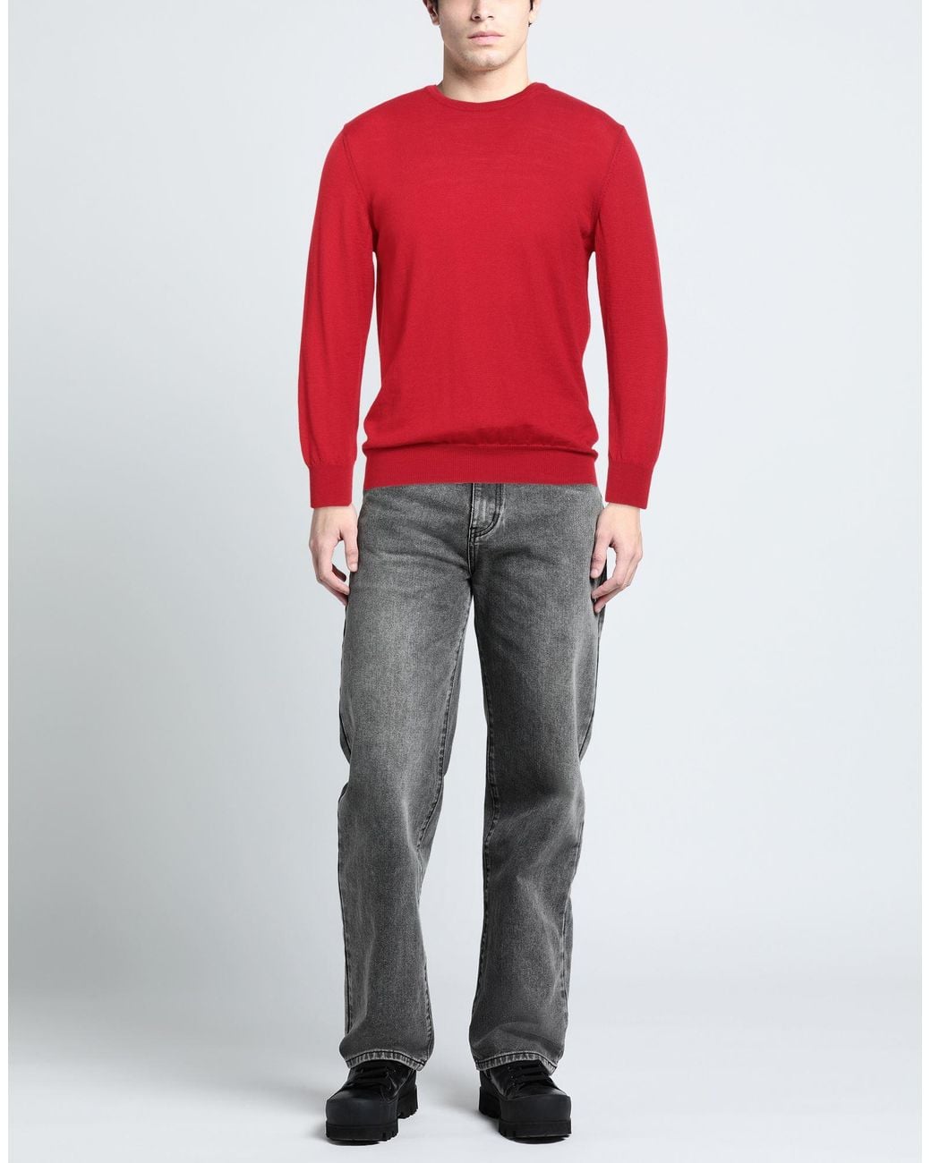 Andrea Fenzi Red Sweaters for men