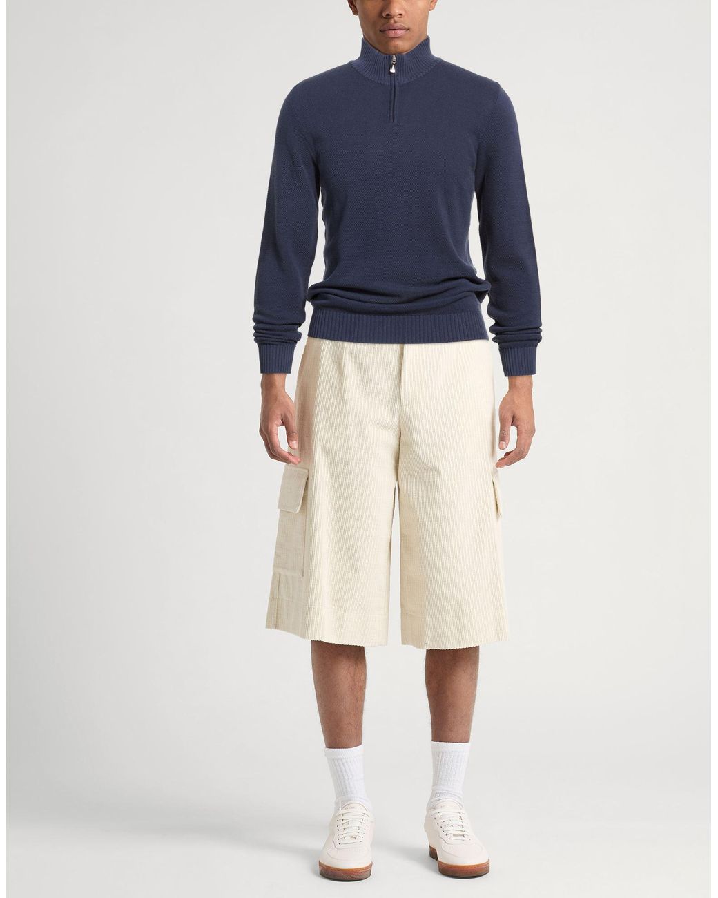 Fedeli Blue Turtleneck for men