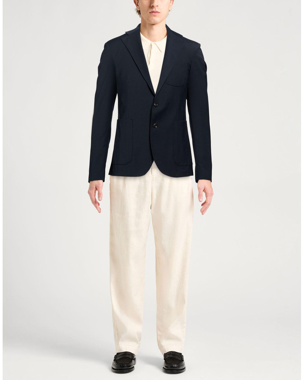 Messagerie Blue Blazer Wool, Viscose, Elastane for men