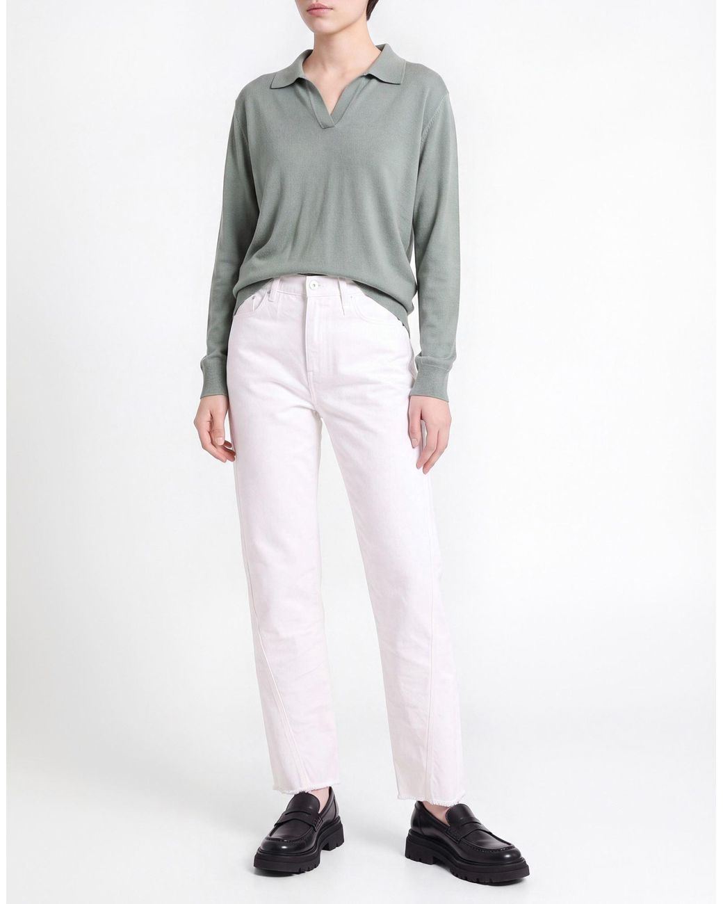 Lanvin White Jeans Cotton, Elastane