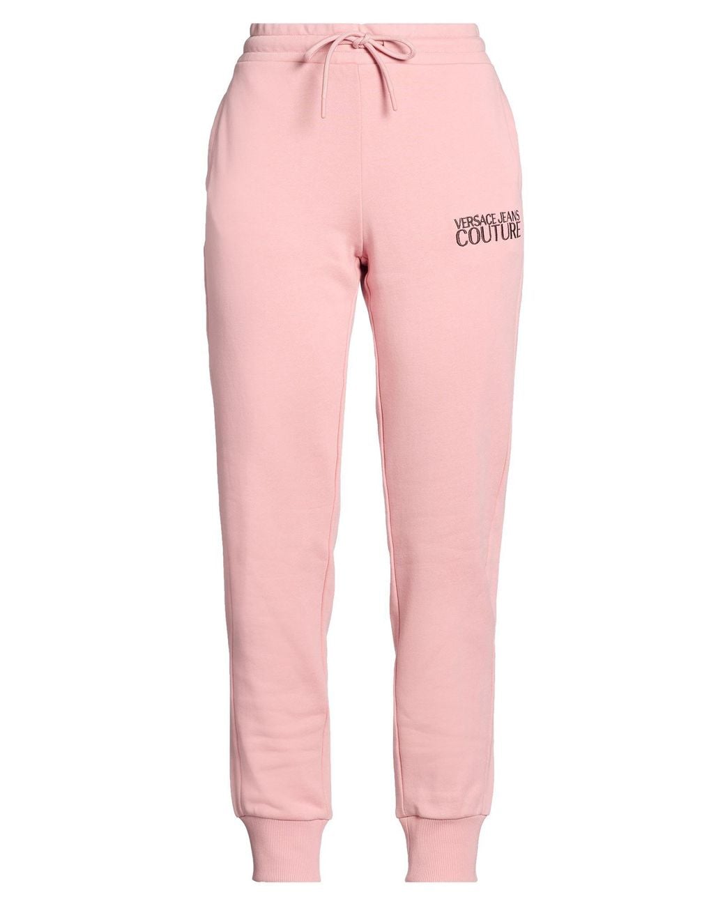 Versace Jeans Couture Pink Pants Cotton, Elastane