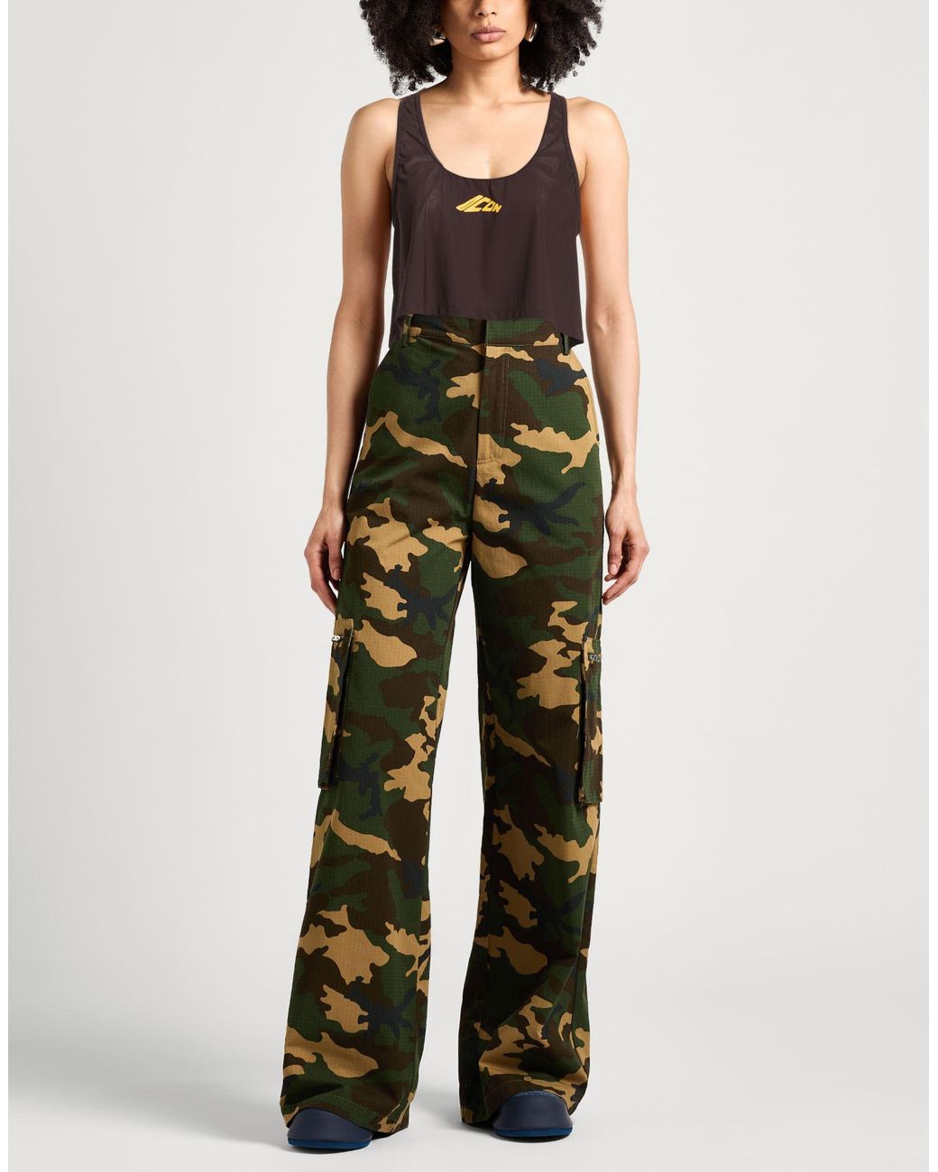 DSquared² Brown Icon Tank Top Polyamide, Elastane