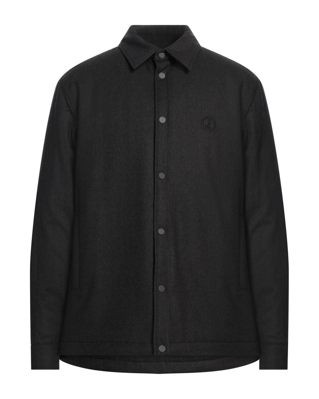 Dunhill Black Charcoal Jacket Cashmere, Elastane for men