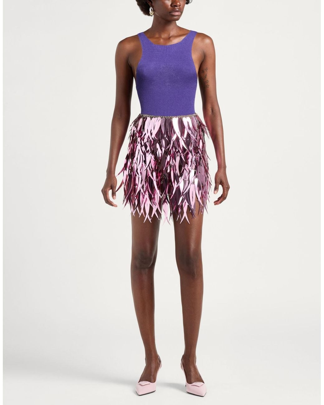 SEVENTY VENEZIA Purple Top Viscose, Polyester, Polyamide