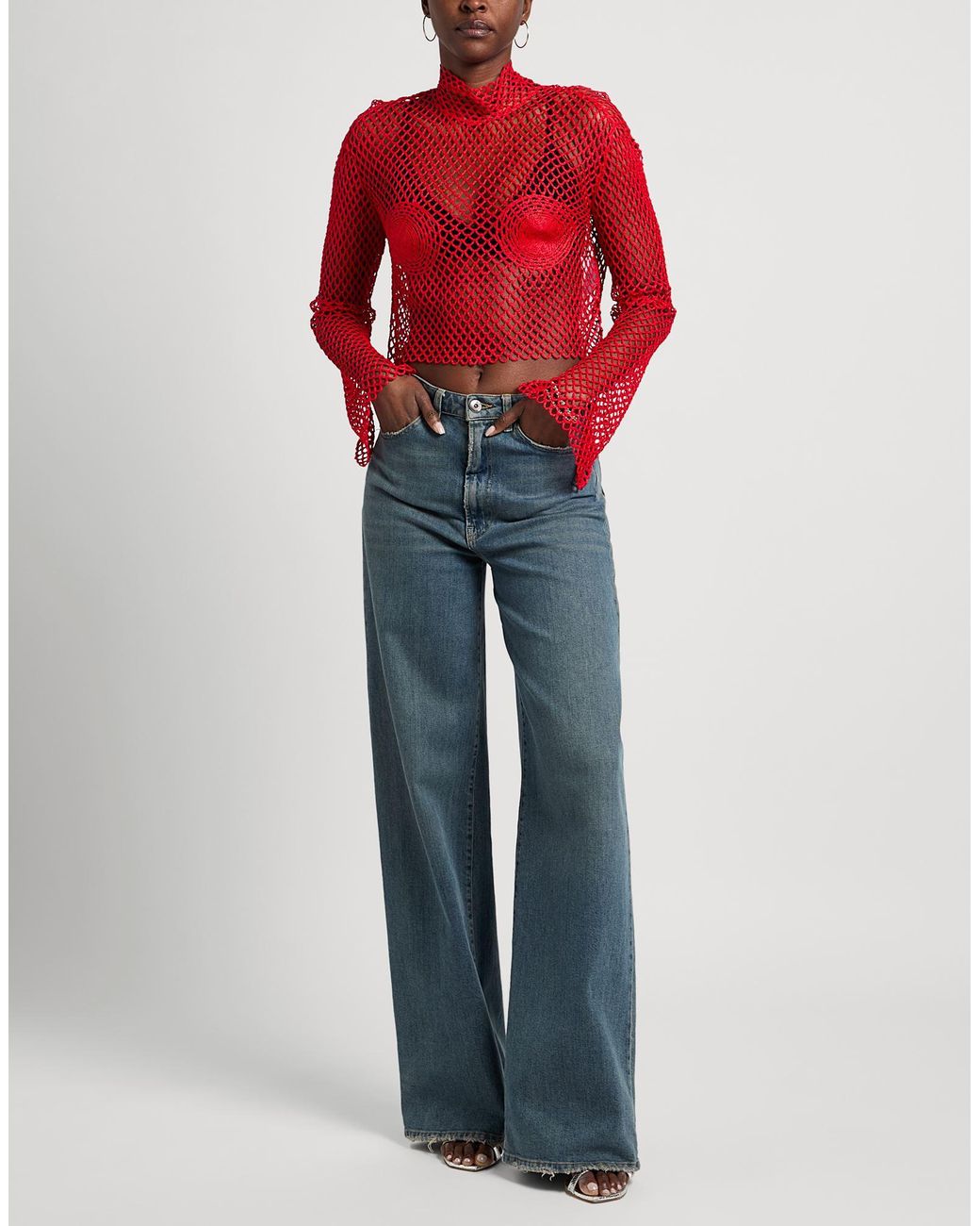 Ferragamo Red Turtleneck Viscose