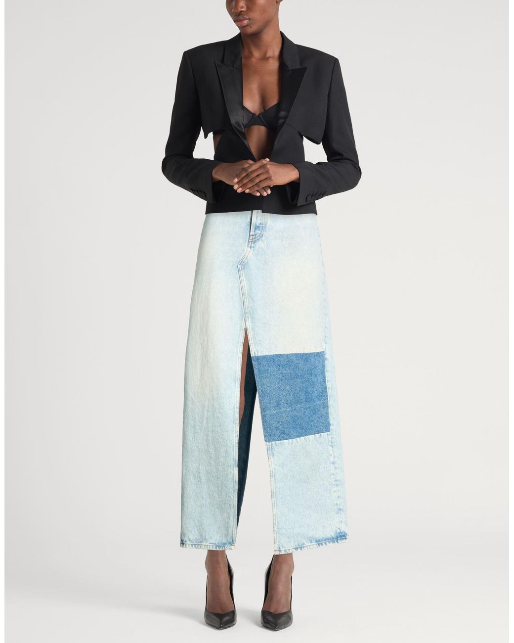 MM6 by Maison Margiela Blue Denim Skirt Cotton