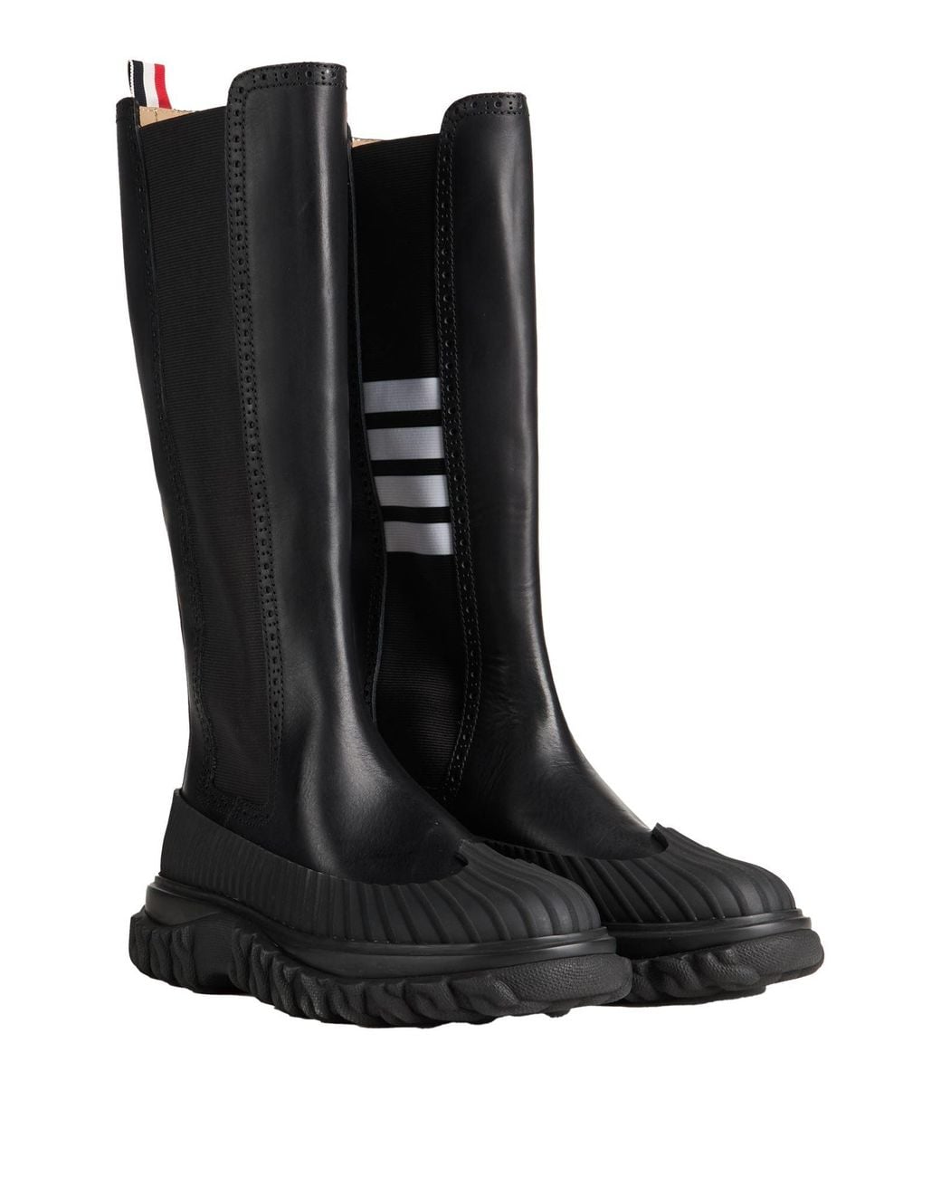 Thom Browne Black Boot Calfskin, Rubber