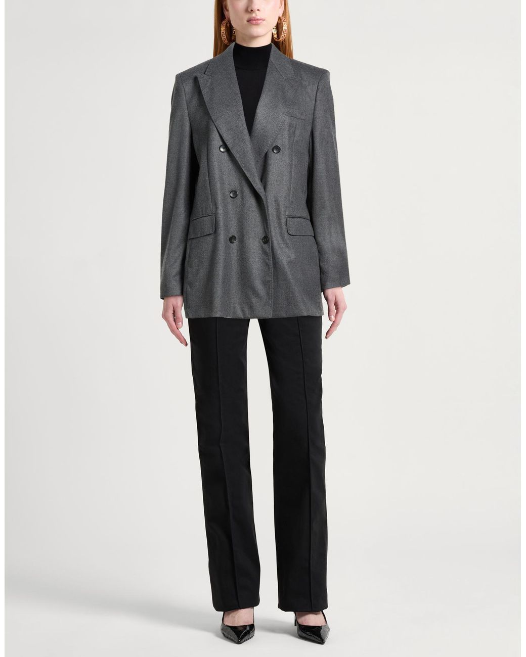 SEVENTY VENEZIA Black Blazer Polyester, Viscose, Wool, Elastane