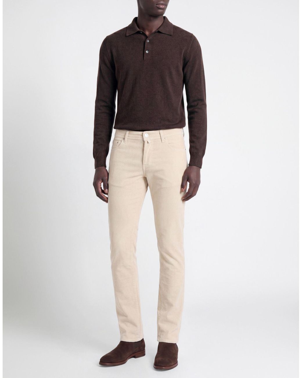 Jacob Cohen Natural Cream Pants Cotton, Elastane for men