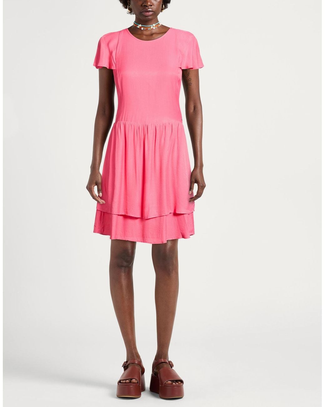 ARMANI EXCHANGE Pink Mini Dress Viscose