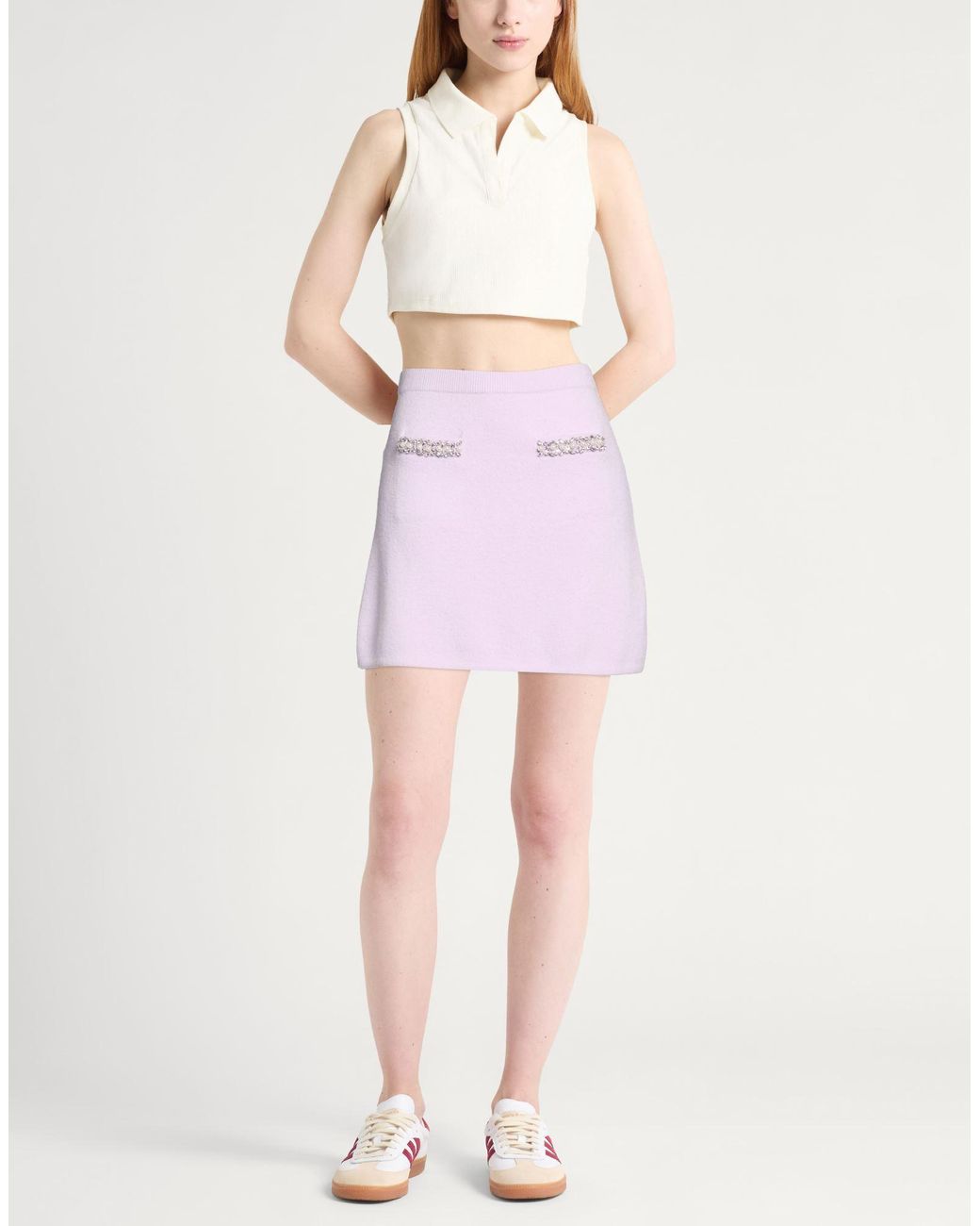 Self-Portrait Pink Mini Skirt