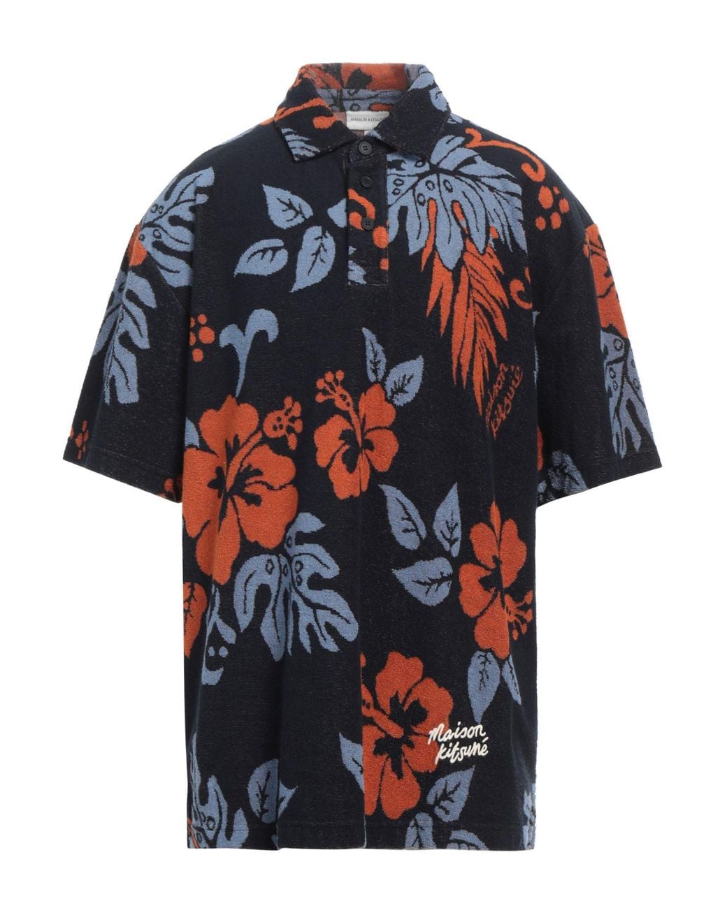 Polo Maison Kitsuné de hombre de color Blue