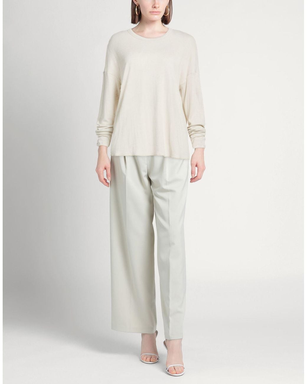 Purotatto White Sweater Viscose, Modal, Wool