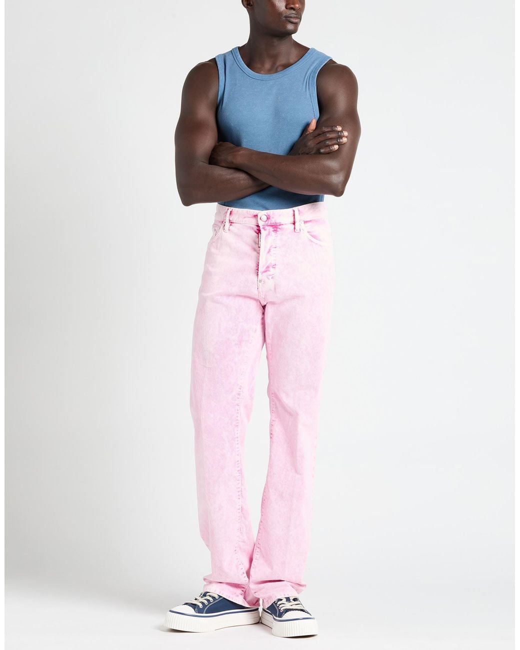 DSquared² Pink Pants Cotton, Elastane for men