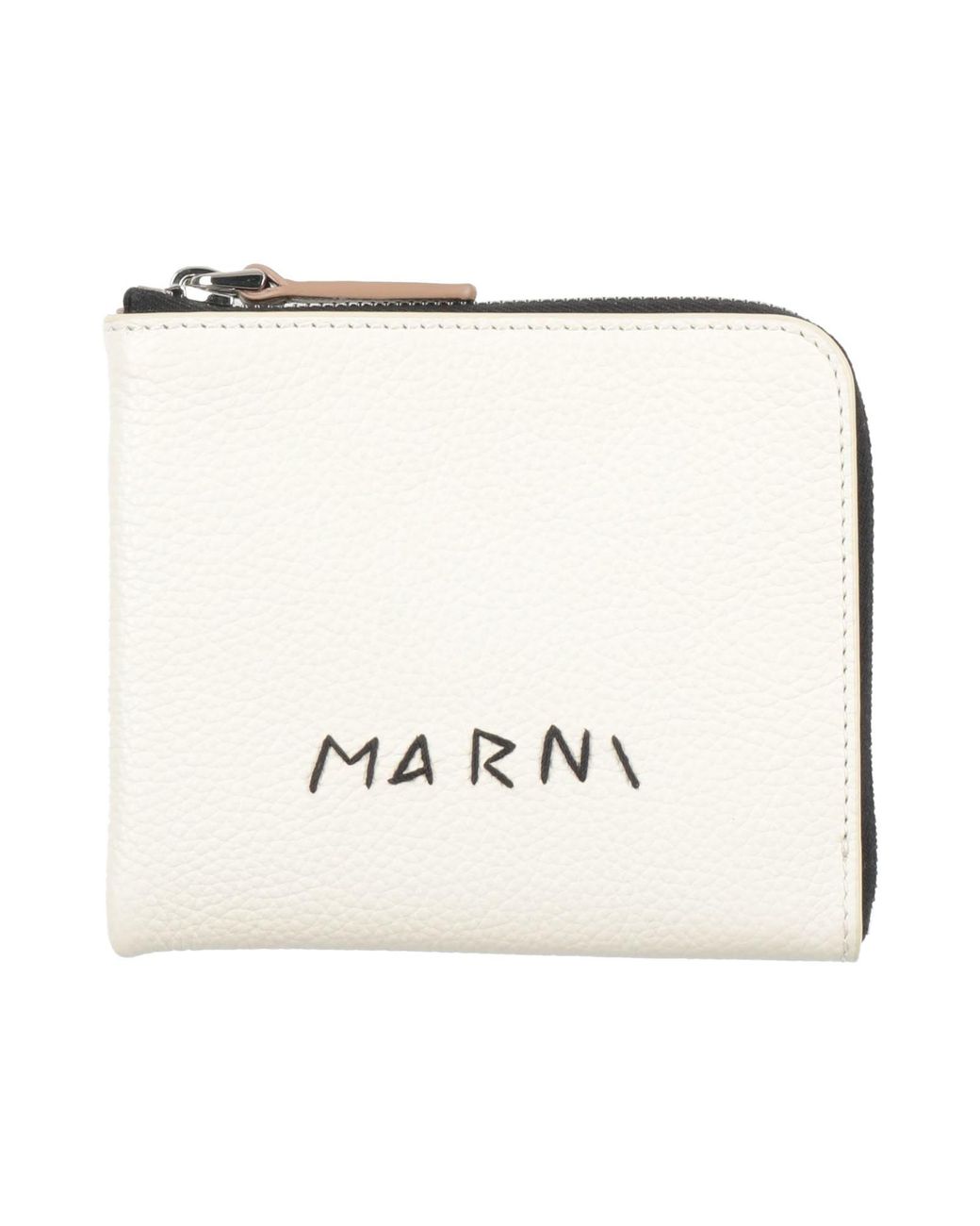 Marni Natural Cardholder Cow Leather, Ovine Leather