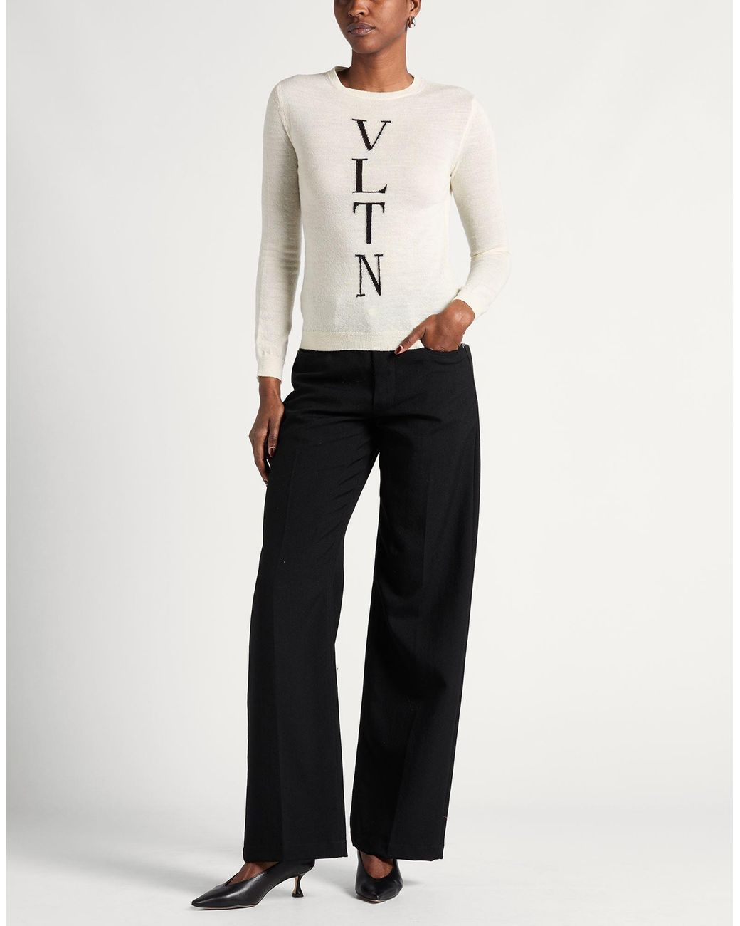 Valentino Garavani White Sweater Virgin Wool