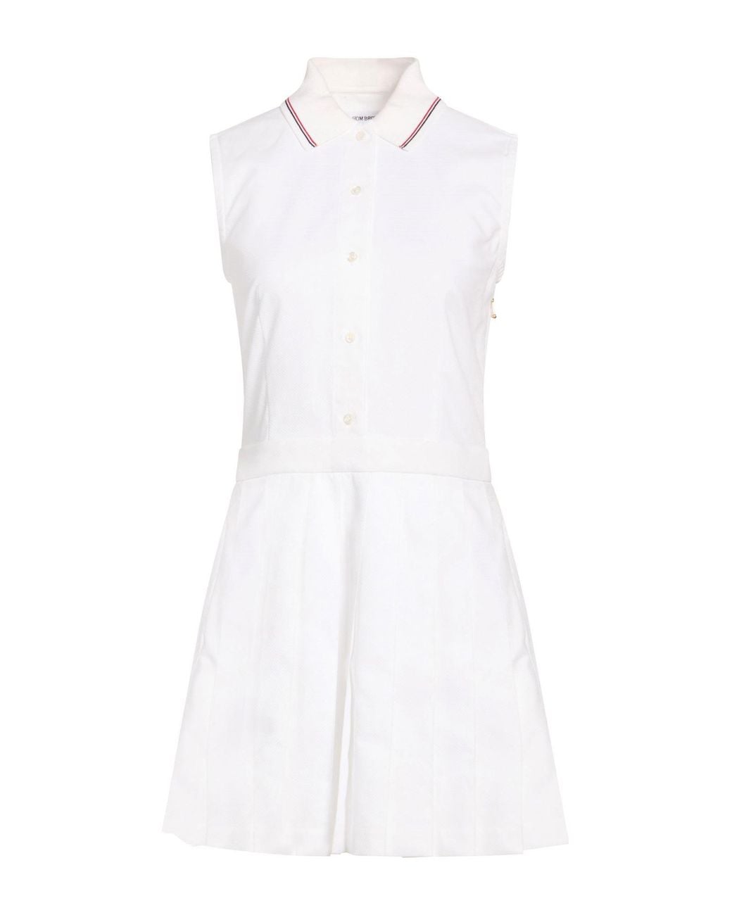 Thom Browne White Mini Dress Cotton