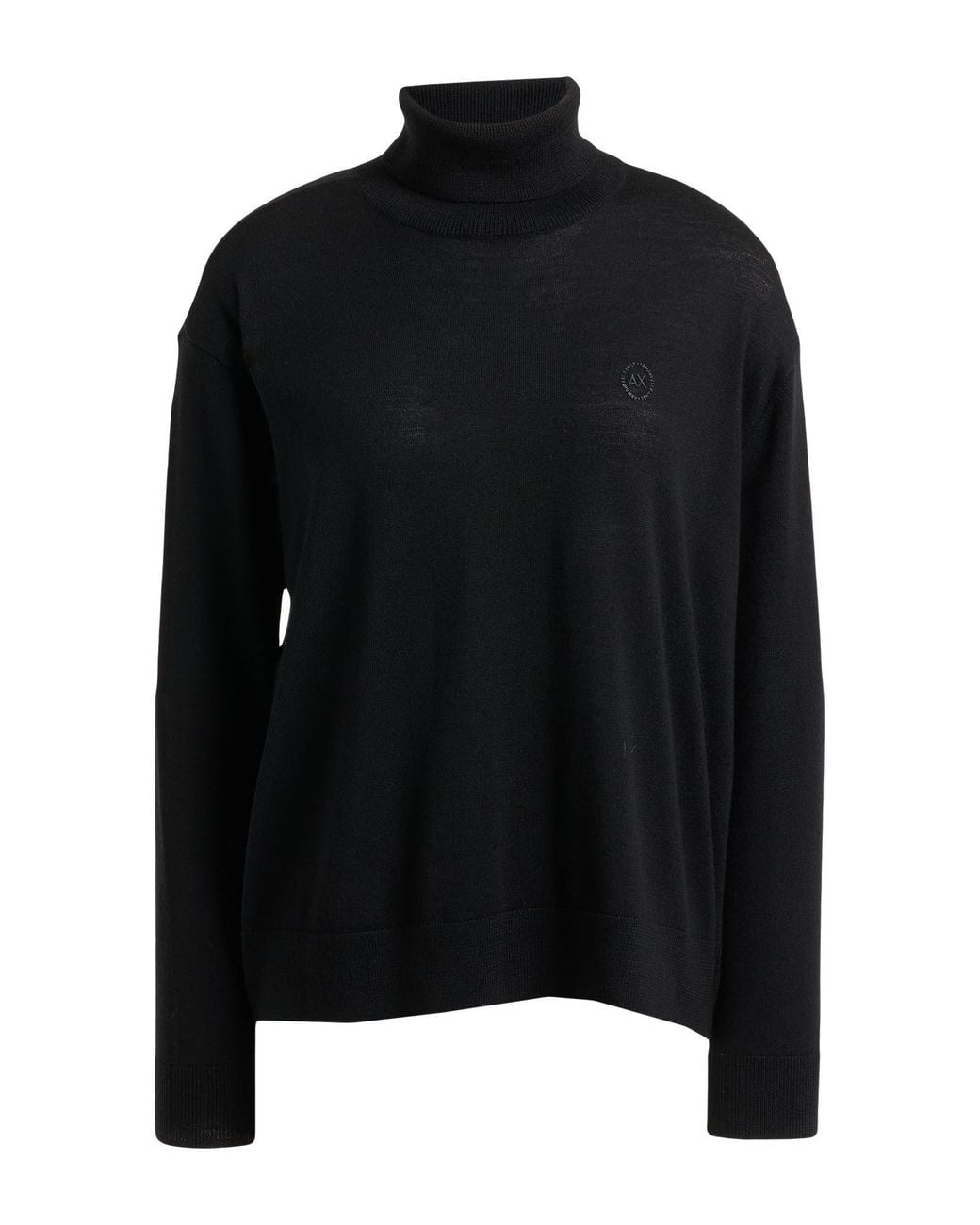 ARMANI EXCHANGE Black Turtleneck Virgin Wool
