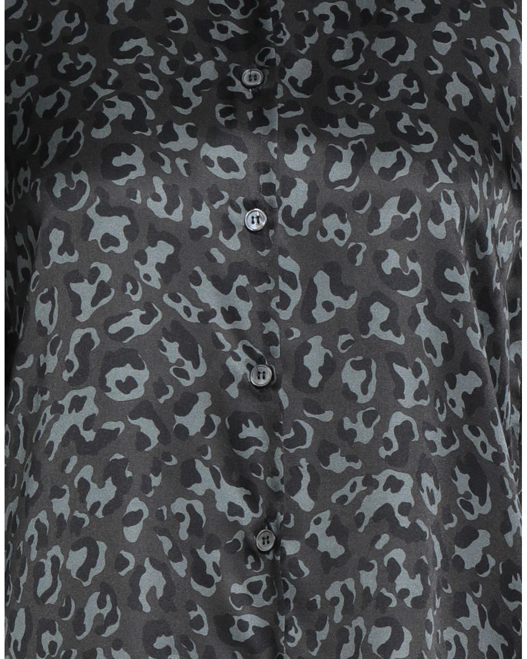 Robert Friedman Black Charcoal Shirt Viscose, Silk