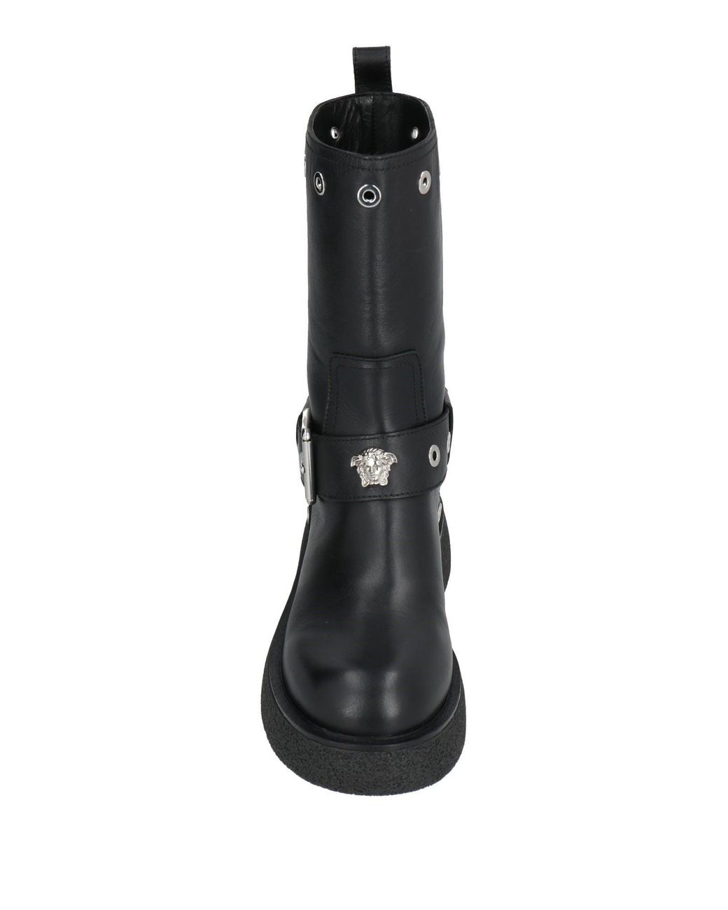 Versace Black Ankle Boots Leather