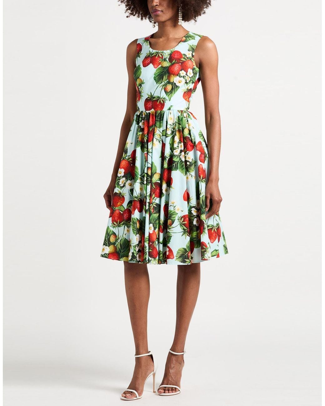 Dolce & Gabbana White Midi Dress Cotton