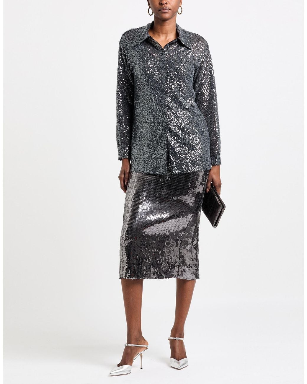 Ottod'Ame Gray Charcoal Shirt Polyester
