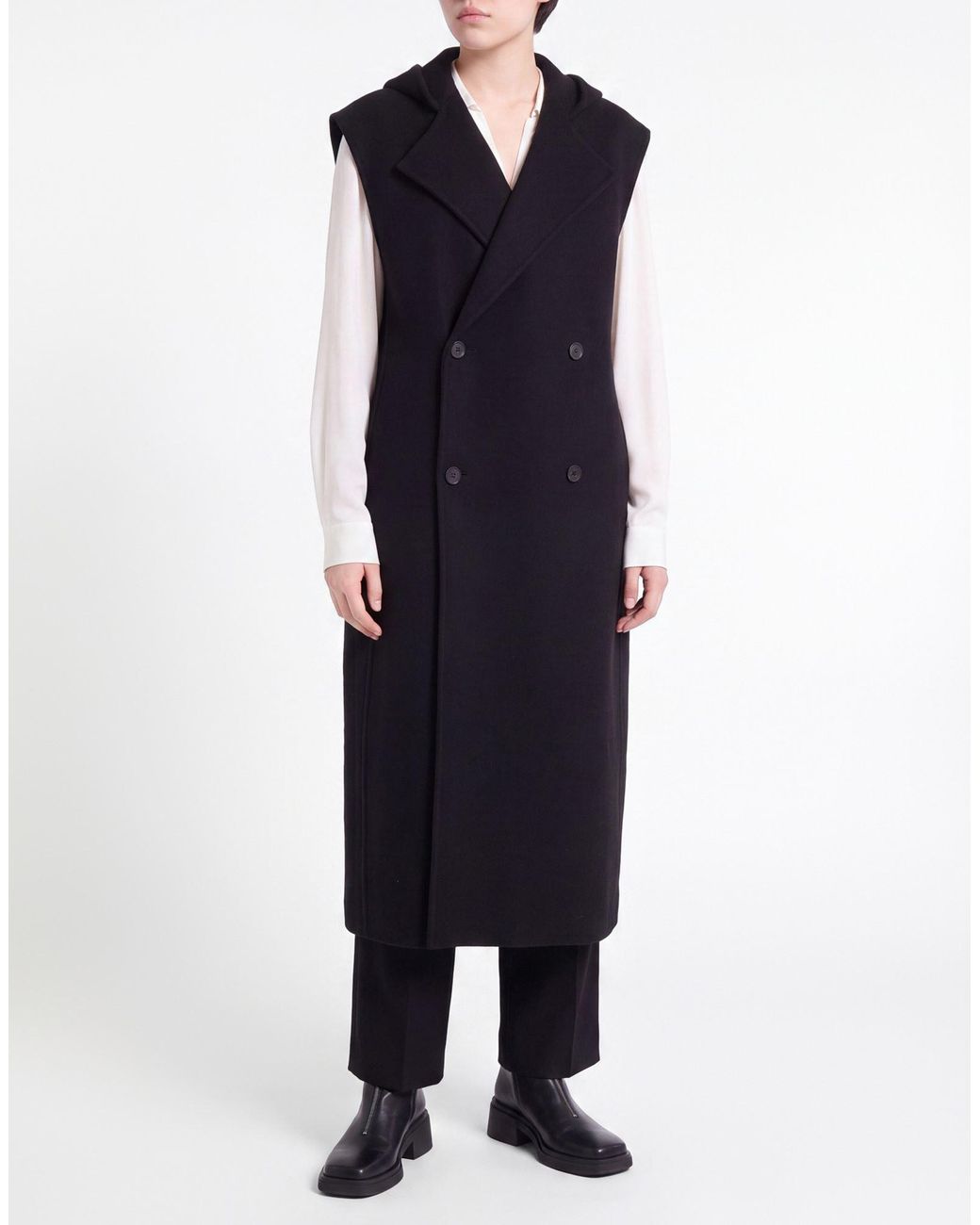 Fabiana Filippi Black Coat Virgin Wool