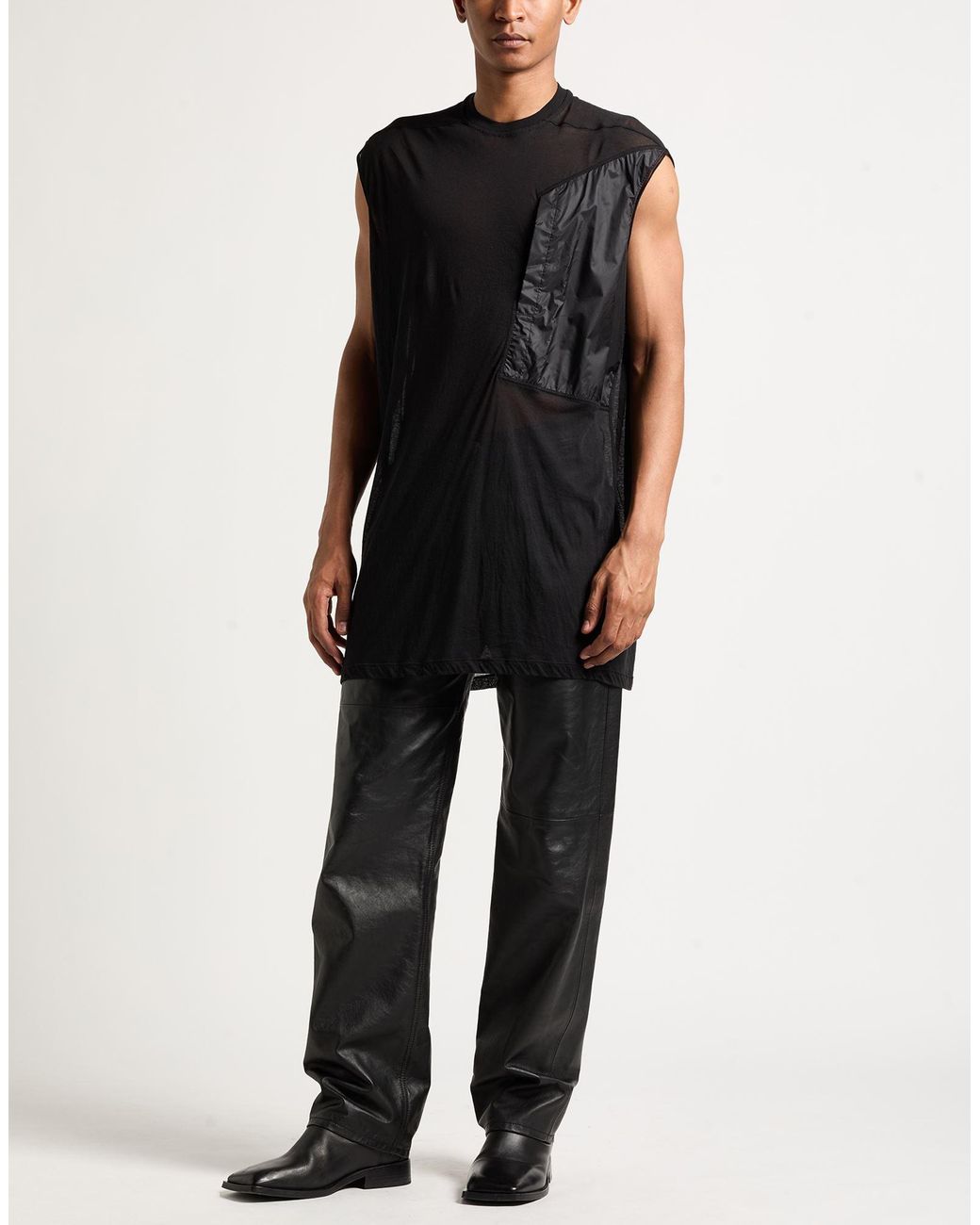 Rick Owens Black T-Shirt Cotton for men