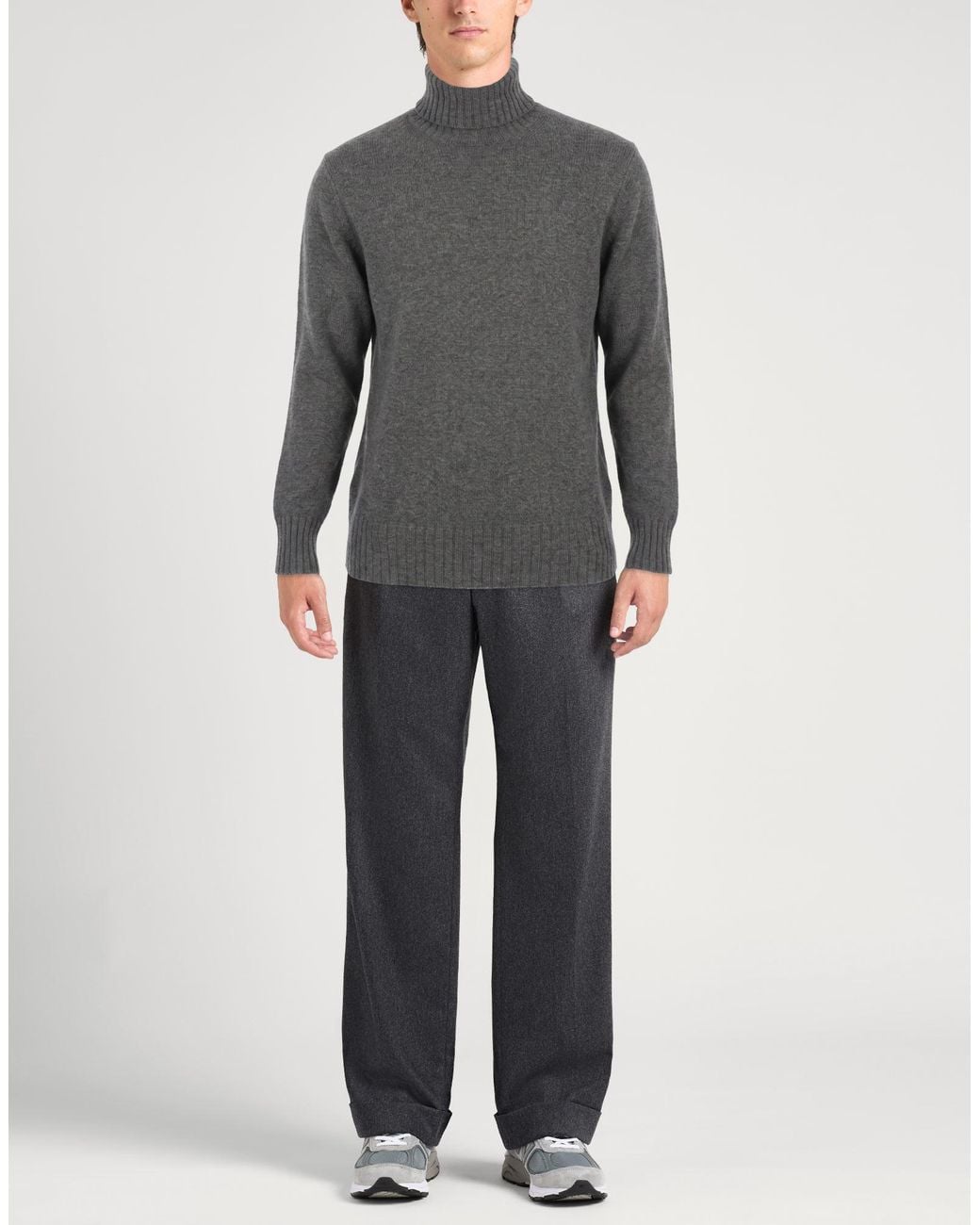 Alpha Studio Gray Turtleneck for men
